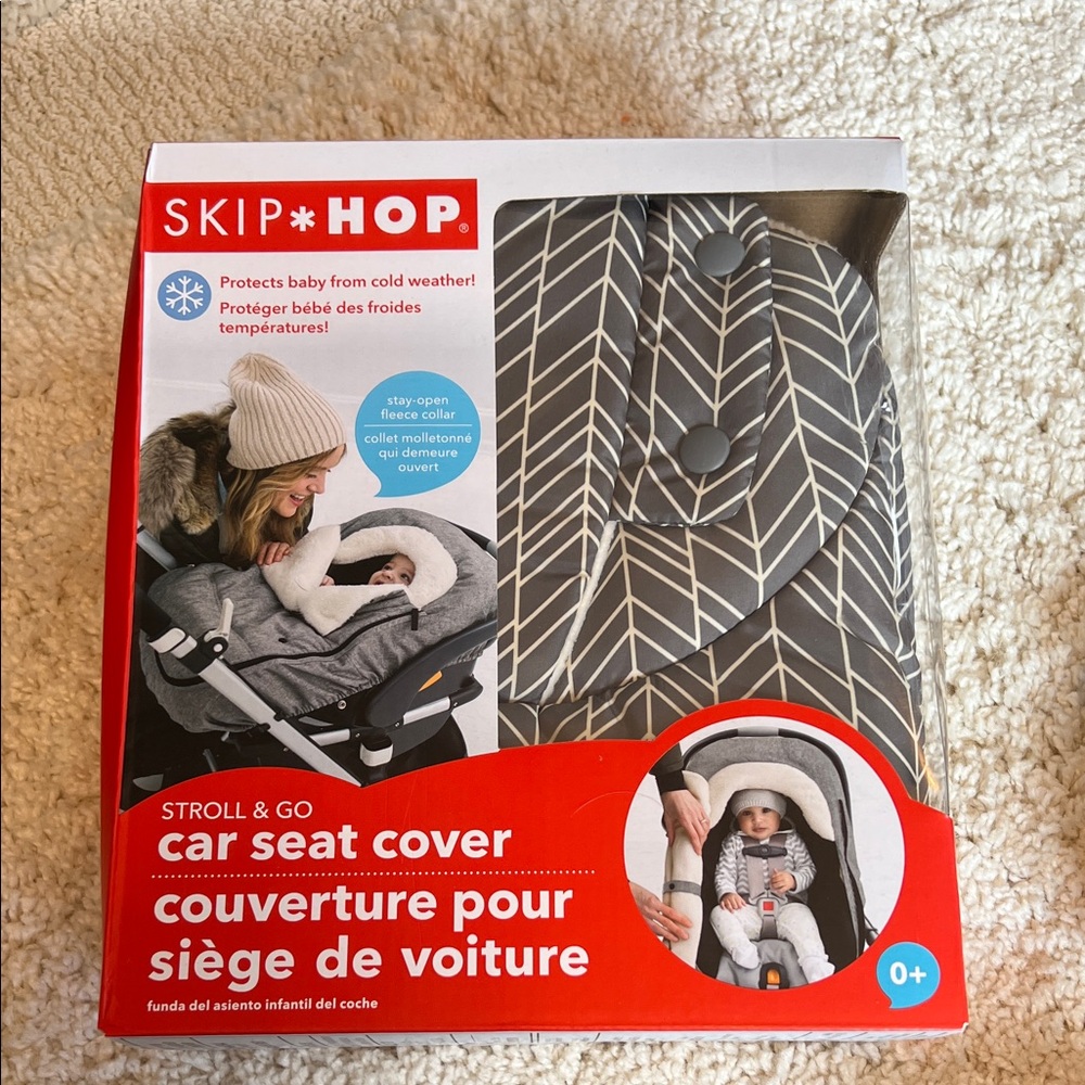 Skip Hop Gray Chevron Car Seat Cover